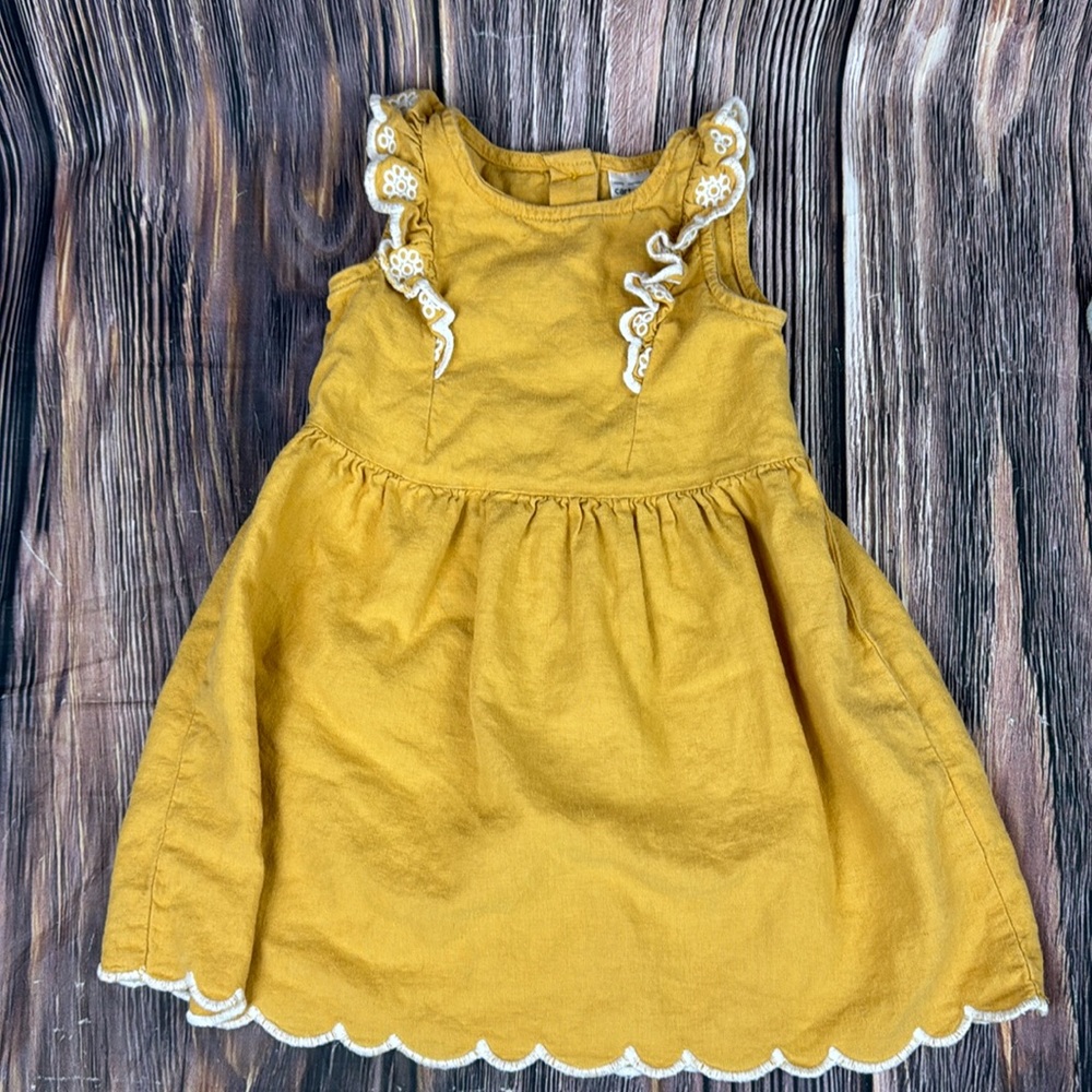 Mustard Yellow Bohemian Dress- Size 2T
